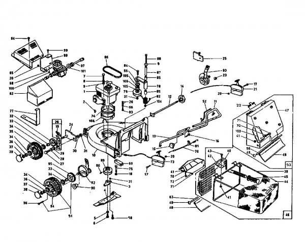 Ersatzteile Rotaro Motormäher mit Antrieb ROTARO  55 SV Typ: 188-0158  (1988) Grundgerät