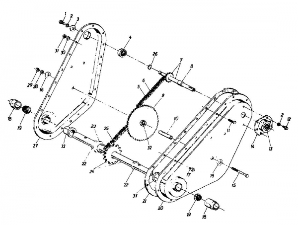 Ersatzteile MTD Motorhacke Gartentiller 3 Typ: 218-3200  (1988) Kettenkasten 