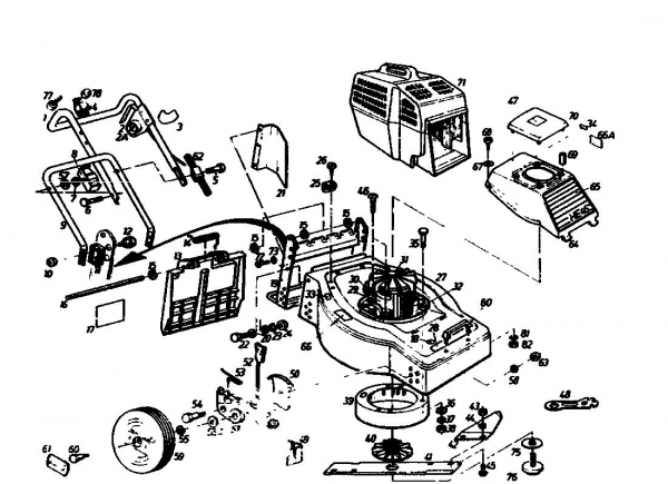 Ersatzteile Gutbrod Elektromäher HE 46 Typ: 02865.06  (1988) Grundgerät