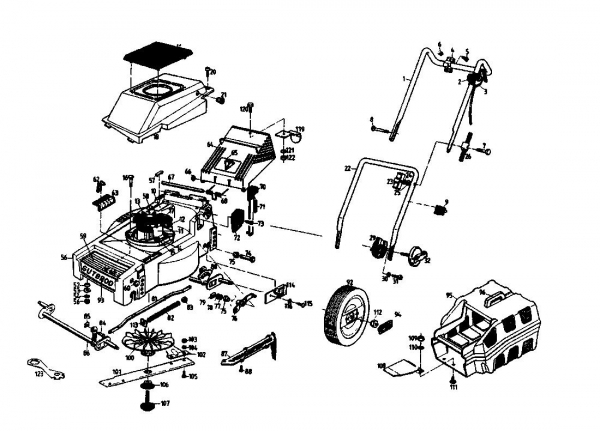 Ersatzteile Gutbrod Elektromäher HE 40 L Typ: 02895.02  (1988) Grundgerät