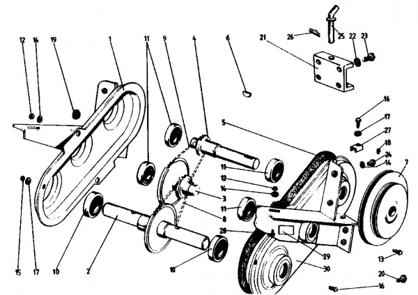 Ersatzteile Golf Motorhacken 160 MS 4 Typ: 07514.02  (1988) Kettenkasten