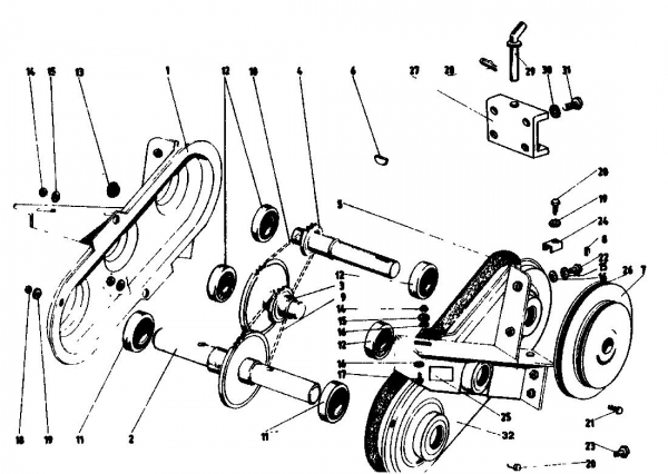Ersatzteile Golf Motorhacken 162 MS 4 Typ: 07514.04  (1988) Kettenkasten