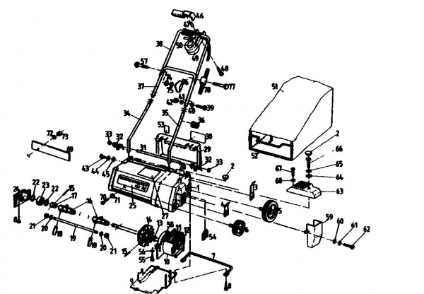 Ersatzteile Golf Elektrovertikutierer 132 VE Typ: 02846.03  (1988) Grundgerät