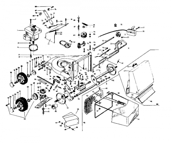 Ersatzteile Rotaro Motormäher mit Antrieb ROTARO  48 S Typ: 189-0157  (1989) Grundgerät