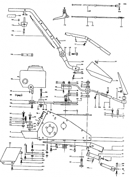 Ersatzteile MTD Balkenmäher Quick 90 Typ: 189-0172  (1989) Holm 