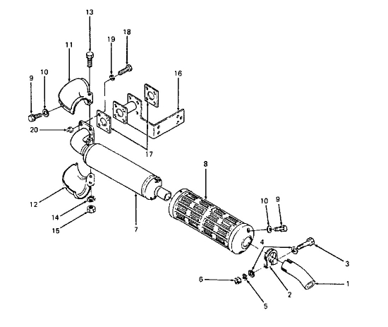Cub Cadet Ersatzteile Kompakttraktoren 1772 1772  (1989) Auspuff