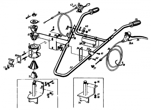 Ersatzteile Gutbrod Balkenmäher BM 100 4/BS Typ: 07507.02  (1988) Holm