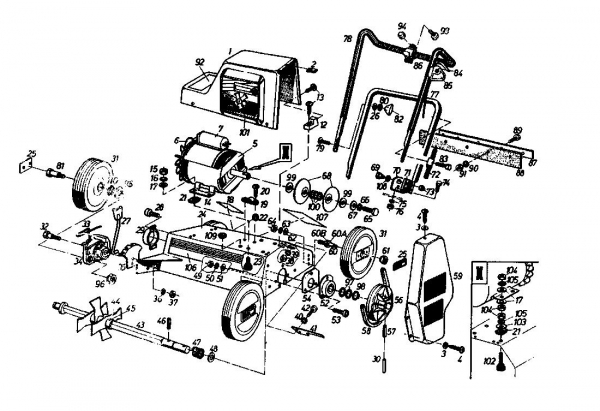 Ersatzteile Gutbrod Elektrovertikutierer VS 40 E Typ: 02966.06  (1988) Grundgerät