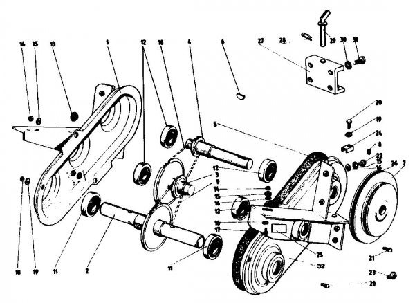 Ersatzteile Gutbrod Motorhacken MB 60-52 Typ: 07514.03  (1988) Kettenkasten