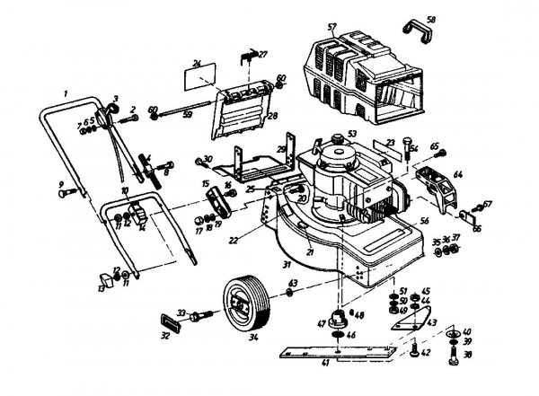 Ersatzteile Gutbrod Motormäher Turbo B Typ: 02893.01  (1988) Grundgerät