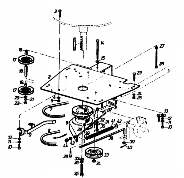Ersatzteile Golf Rasentraktoren 170 HD 4 Typ: 02840.02  (1989) Fahrantrieb, Mähantrieb