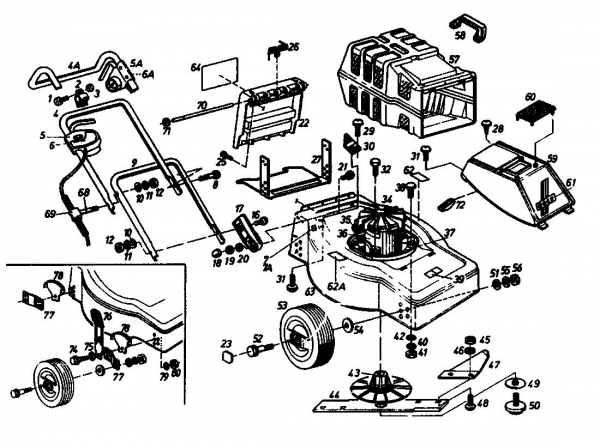 Ersatzteile Golf Elektromäher Golf E Typ: 02881.01  (1989) Grundgerät