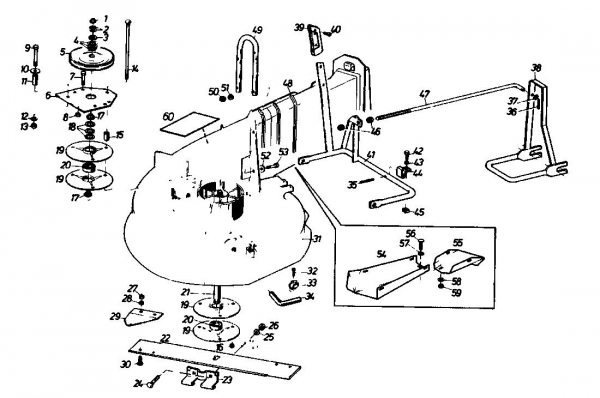 Ersatzteile Gutbrod Rasentraktoren Sprint 1000 E Typ: 02840.04  (1989) Mähwerk 66cm