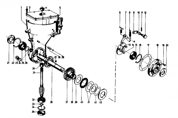 Ersatzteile Gutbrod Motorhacken MB 65-35 Typ: 07516.01  (1989) Getriebe