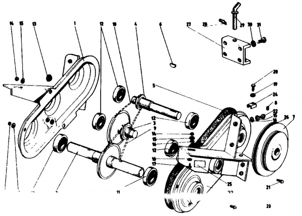 Ersatzteile Gutbrod Motorhacken MB 60-52 Typ: 07514.03  (1989) Kettenkasten