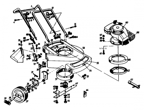 Ersatzteile Gutbrod Motormäher 135 BL 2 T Typ: 02869.06  (1989) Grundgerät