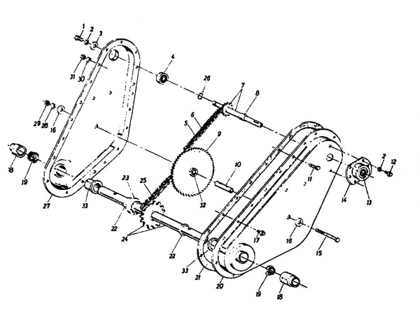 Ersatzteile MTD Motorhacke Gartentiller 5 Typ: 219-3200  (1990) Kettenkasten 