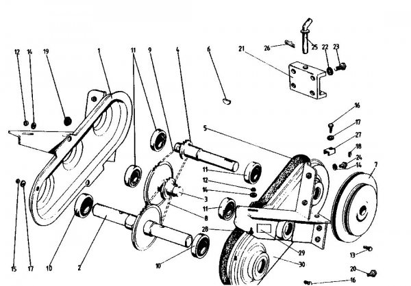 Ersatzteile Golf Motorhacken 160 MS 4 Typ: 07514.02  (1990) Kettenkasten