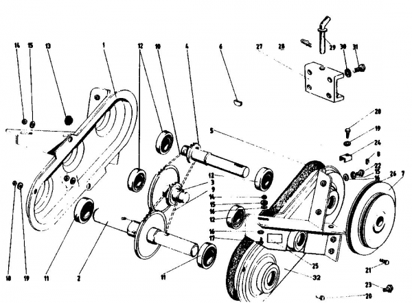 Ersatzteile Golf Motorhacken 162 MS 4 Typ: 07514.04  (1990) Kettenkasten