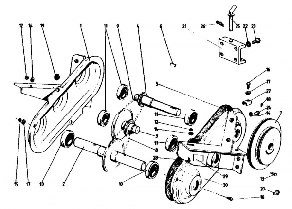 Ersatzteile Gutbrod Motorhacken MB 60-30 Typ: 07514.01  (1990) Kettenkasten