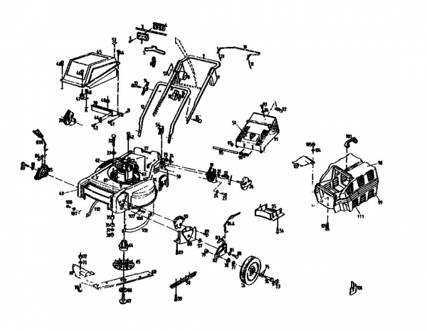 Ersatzteile Gutbrod Elektromäher HE 47 LS Typ: 02650.01  (1990) Grundgerät