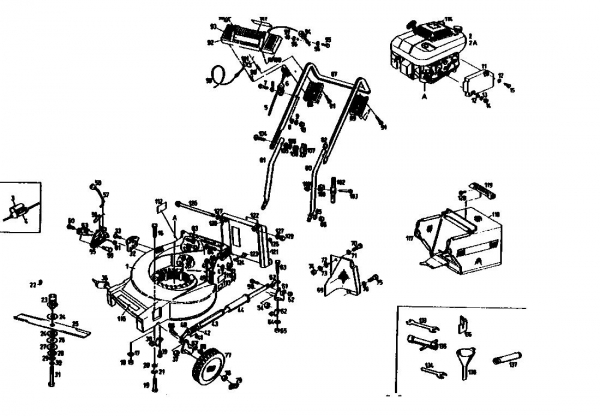 Ersatzteile Gutbrod Motormäher MH 534 Typ: 04005.02  (1990) Grundgerät