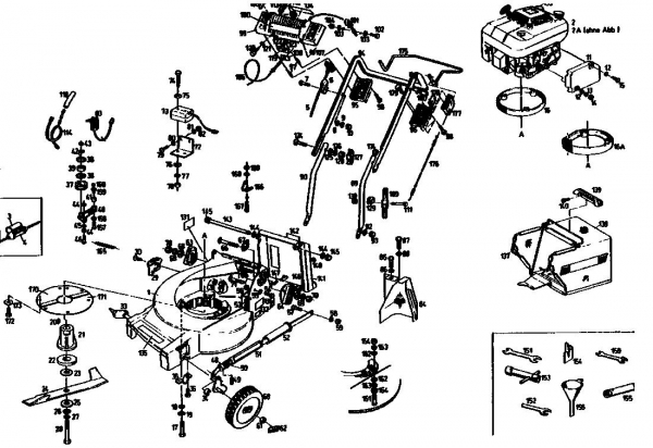 Ersatzteile Gutbrod Motormäher mit Antrieb MH 454 RE Typ: 04006.03  (1990) Grundgerät