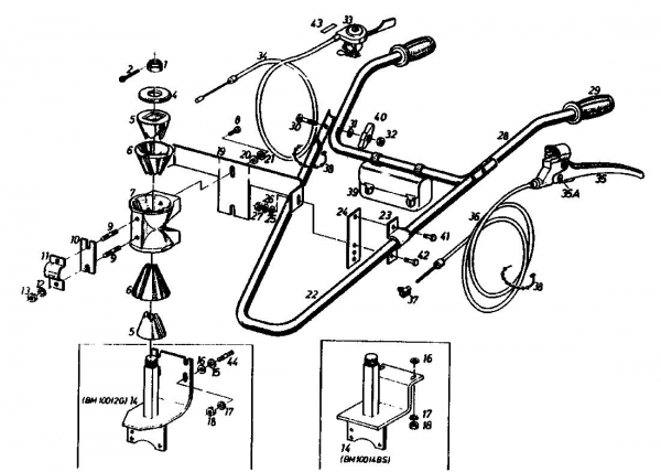 Ersatzteile Gutbrod Balkenmäher BM 100-2/G Typ: 07507.01  (1990) Holm