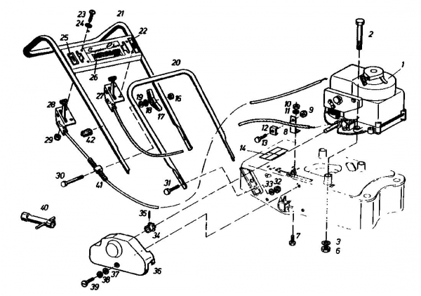 Ersatzteile Gutbrod Schneeräumer SR 800 Typ: 02888.05  (1990) Holm