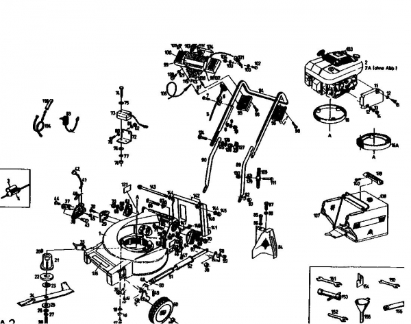 Ersatzteile Gutbrod Motormäher MH 454 Typ: 04004.02  (1990) Grundgerät