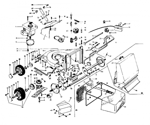 Ersatzteile Rotaro Motormäher mit Antrieb ROTARO  48 S Typ: 181-0157  (1991) Grundgerät