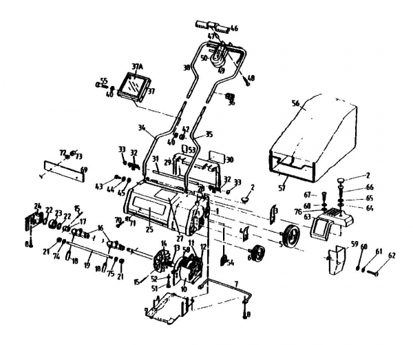 Ersatzteile Gutbrod Elektrovertikutierer VE 32 Typ: 02846.04  (1991) Grundgerät