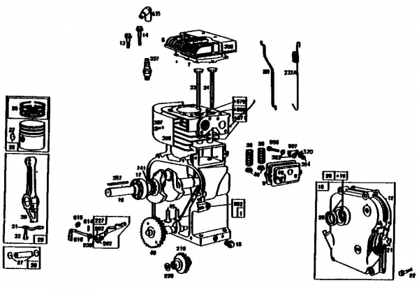 Ersatzteile Gutbrod Motorhacken MB 60-52 Typ: 07514.03  (1991) Kurbelgehäuse, Zylinder