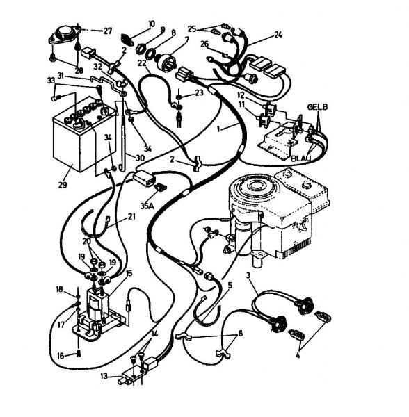 Ersatzteile Gutbrod Rasentraktoren RSB 100-12 Typ: 04015.02  (1991) Elektroteile