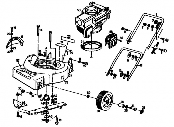 Ersatzteile Golf Motormäher 248 S 4 Typ: 02670.01  (1991) Grundgerät