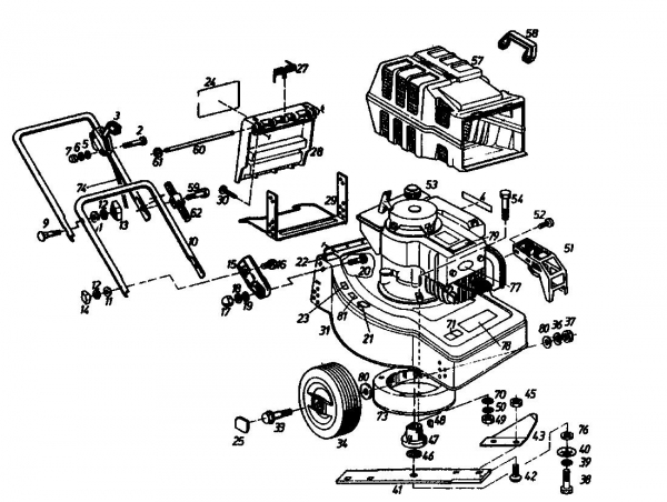 Ersatzteile Golf Motormäher 345 H 4 Typ: 02842.01  (1991) Grundgerät