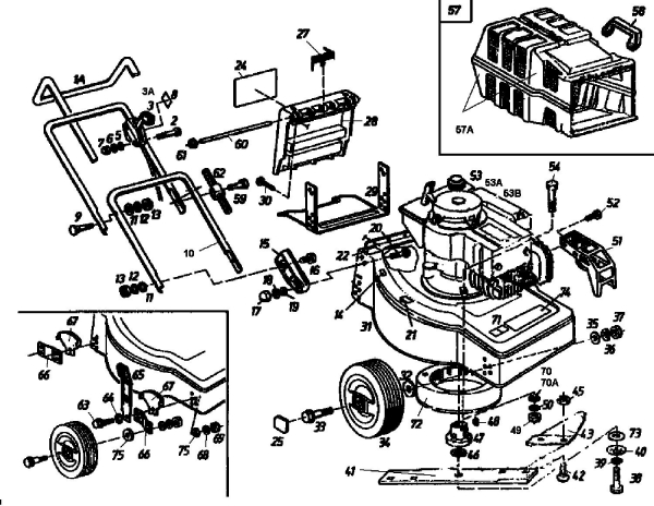 Ersatzteile Golf Motormäher Golf HBL Typ: 02880.04 (1991) Grundgerät