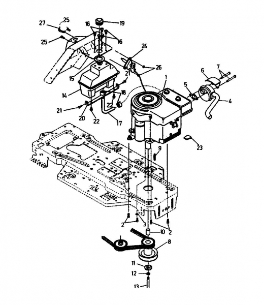 Ersatzteile Gutbrod Rasentraktoren RSB 100-12 Typ: 04015.02  (1991) Motorzubehör