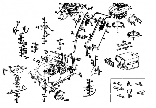 Ersatzteile Gutbrod Motormäher mit Antrieb MH 454 R Typ: 04006.04  (1991) Grundgerät