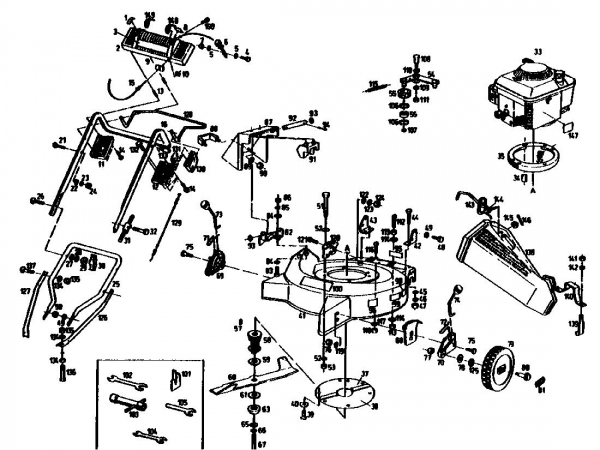 Ersatzteile Gutbrod Motormäher mit Antrieb MS 482 R Typ: 04008.03  (1991) Grundgerät