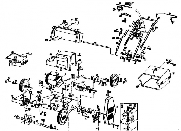 Ersatzteile Gutbrod Elektrovertikutierer MVE 400 Typ: 04009.01  (1991) Grundgerät