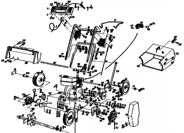 Ersatzteile Gutbrod Motorvertikutierer MV 404 Typ: 04010.01  (1991) Grundgerät