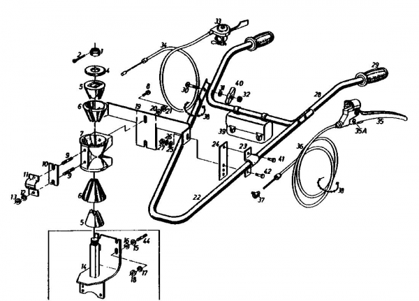Ersatzteile Gutbrod Balkenmäher BM 100-2/G Typ: 07507.01  (1991) Holm