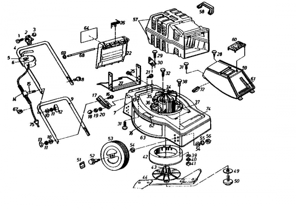 Ersatzteile Golf Elektromäher 345 HE Typ: 02841.05  (1992) Grundgerät