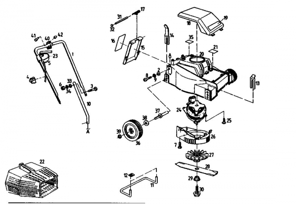Ersatzteile Golf Elektromäher 131 HE-Junior Typ: 02810.02  (1992) Grundgerät
