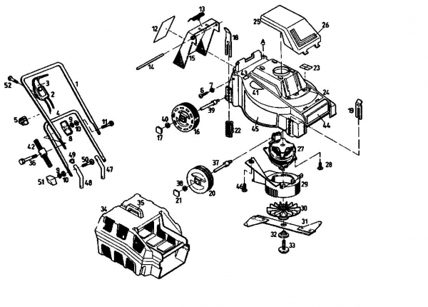 Ersatzteile Golf Elektromäher 140 HE Typ: 02806.02  (1992) Grundgerät