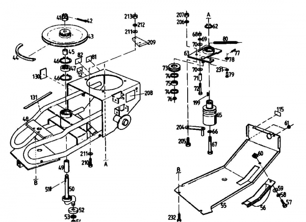 Ersatzteile Gutbrod Balkenmäher BM 710 Typ: 07515.03  (1992) Mähantrieb