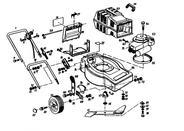 Ersatzteile Golf Motormäher Golf H 2 Typ: 02891.04 (1992) Grundgerät