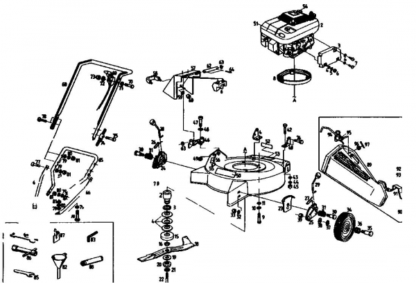 Ersatzteile Gutbrod Motormäher MS 484 P Typ: 04016.02  (1992) Grundgerät