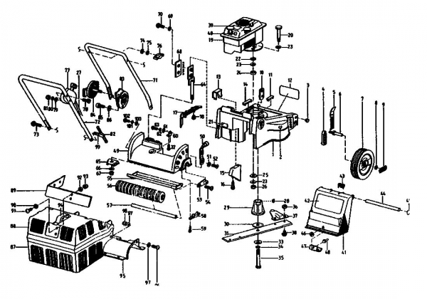 Ersatzteile Gutbrod Motormäher HB 40 BS-RR Typ: 02807.01  (1992) Grundgerät